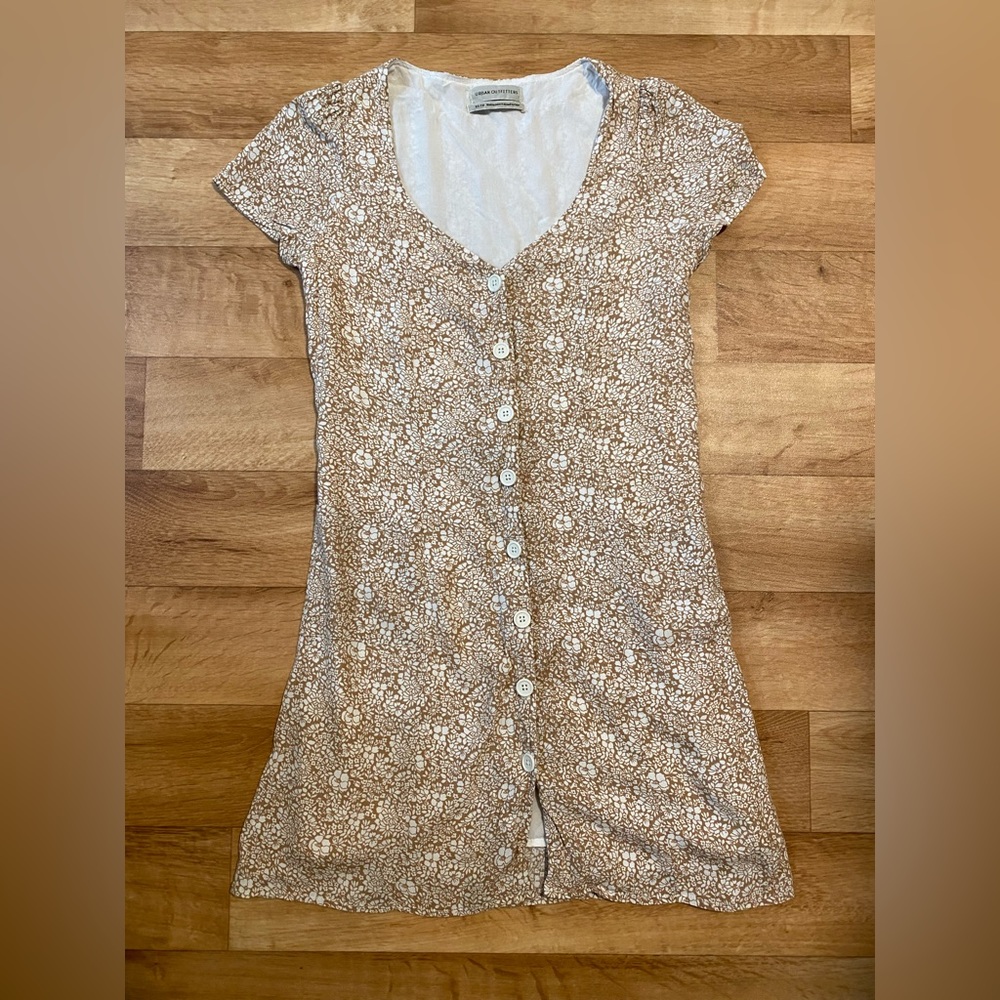 Urban Outfitters Button Down Short-sleeved Mini Dress Size XS Floral print